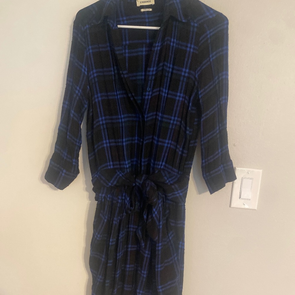 L’Agence Plaid Flannel Dress